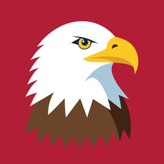 Bald Eagle Vector Art Illustration | Majestic Eagle Color Design