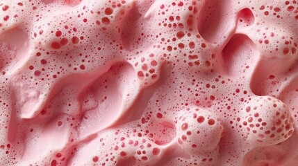 Strawberry yogurt close-up texture. Food background
