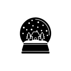 creative details Snow Globe Icon Vector Illustration