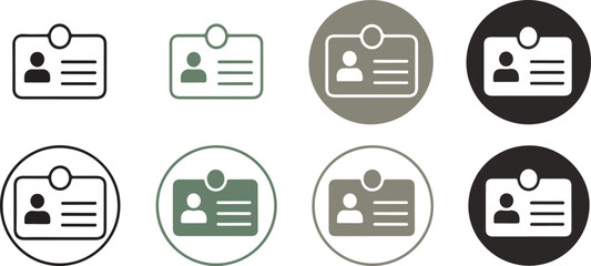  Vector Illustrations of Personal Identification Cards in Various Designs