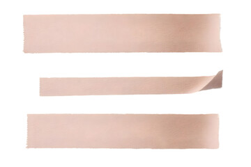 Fototapeta na wymiar Realistic Image of Three Adhesive Strips with a Transparent Black Background