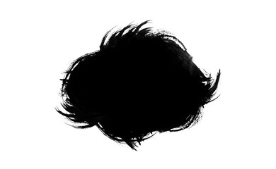 Ink brush stock isolated on transparent background, PNG file