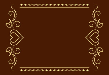 Frame in eastern tradition. Stylized with henna tattoos decorative pattern for decorating covers for book, notebook, casket, magazine, postcard and folder. Flower border in mehndi style.