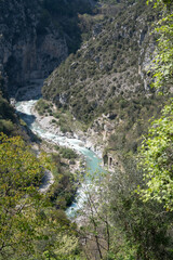 The Roya River in the Roya Valley: A Serene Waterway Surrounded by Majestic Mountains in the South of France