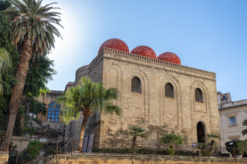 Fototapeta premium The mosque-like church is a monument of Arab-Norman architecture with Byzantine and Arabic features