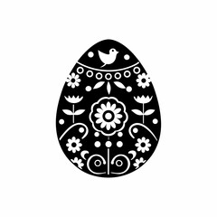 creative Silhouette easter-egg Icon Vector Illustration
