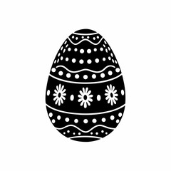 creative Silhouette easter-egg Icon Vector Illustration
