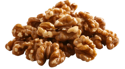 Realistic Photo Of Pile of Brown Walnuts Isolated On Transparent Background