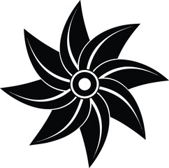 Pinwheel Spinning Silhouette Vector | Fun, Toy & Childhood Play Scene