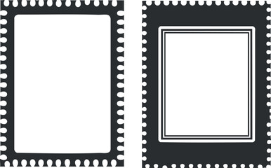 Obraz premium Two blank decorative photo frames with distinct borders for showcasing images or artwork.