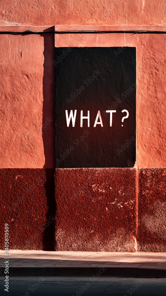Poster Red and black textured wall with 