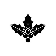 creative details Holly Leaves Icon Vector Illustration