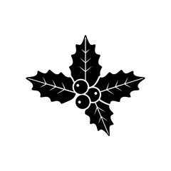 Fototapeta premium creative details Holly Leaves Icon Vector Illustration