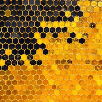 Yellow Beehive Pattern