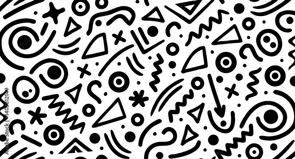 Poster abstract geometric pattern: a mesmerizing and versatile black and white abstract pattern composed of