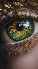 The Mesmerizing Dance of Colors in Hazel Eyes: A Close-Up Exploration of Iridescent Patterns