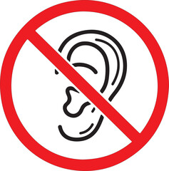 No hear icon