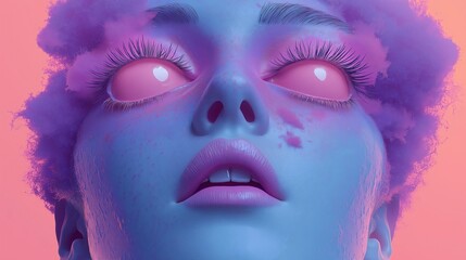 Graphic illustration on the theme of art, style and fantasy. Illustration on the theme of art, photography, fashion and advertising.	
