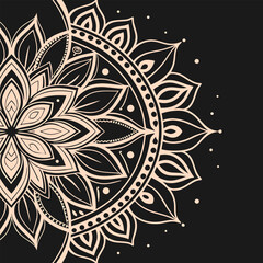 pattern in the form of a mandala. Henna tattoo mandala. Mehndi style. Decorative pattern in oriental style. Coloring book page.