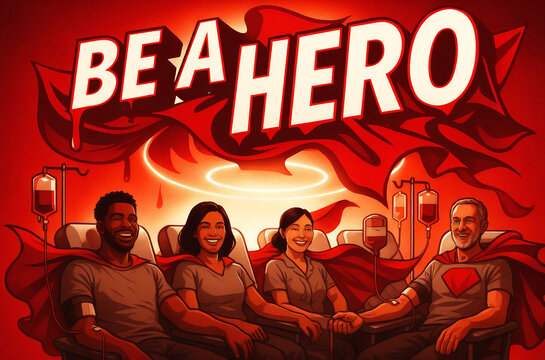 Blood donors celebrating heroism on World Blood Donor Day  
