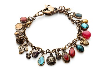Obraz premium Elegant Charm Bracelet with Nature Motifs
