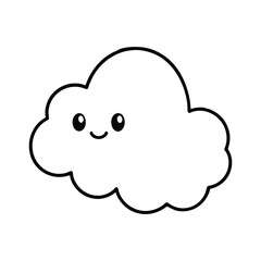 cartoon cloud with a smile