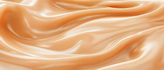 Obraz premium Abstract flowing beige and white background with swirling patterns and smooth texture.