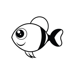 fish cartoon coloring page