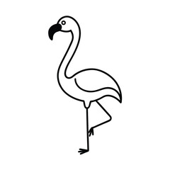 flamingo silhouette vector