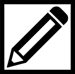 Pencil in Square Icon | Edit Vector Symbol
Black Pencil in Square Border | Write Icon Graphic
Square Border Pencil | Vector Edit Element