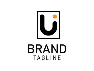 Initial Letter U Modern logo design. Beauty and Fashion Logos. White Background.
