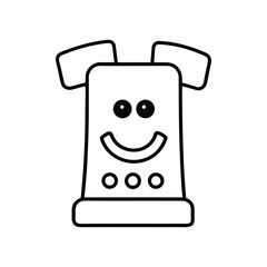 cartoon dog with phone