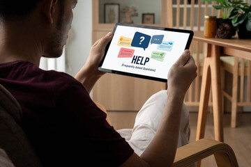 Help screen on the website provide answer to FAQ frequently asked question snugly with knowledge...