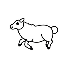 illustration of a cartoon sheep