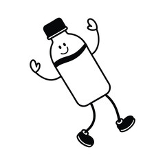 vector illustration of a bottle of water