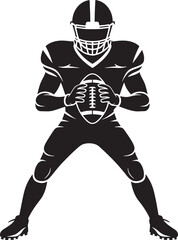 Football Player Vector Illustration In Action Ready For The Big Game