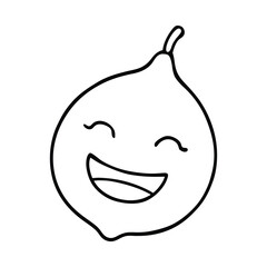 vector illustration of a cartoon face