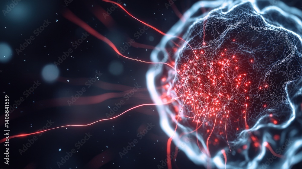 Aufkleber intricate neural activity visualization digital space graphic representation abstract environment ma
