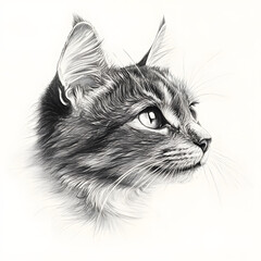 Charming Cat and Kitten Portraits on White Background &ndash; Cute Feline Photography Collection

