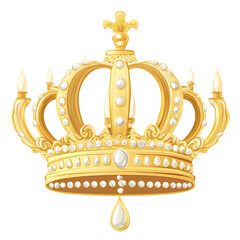 Majestic Golden Crown Radiant Jewels Regal Splendor