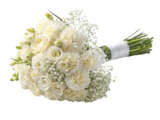 beautiful bouquet featuring white carnations and roses creates stunning floral arrangement perfect for any occasion