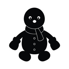 black and white cartoon character