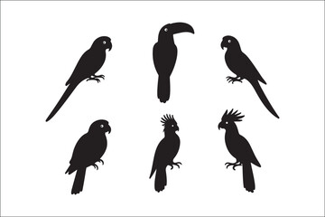 Naklejka premium Bird Silhouette Bundle | Flying Birds Vector Clipart | SVG, PNG, EPS for Cricut & Laser CuttingBirds Vector Silhouettes | Wildlife Animal SVG Files | Digital Bird Clipart for Crafts & DecorFlying 