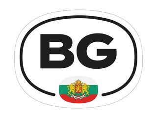 Bulgaria Vehicle Identification Sticker (BG) – Iconic Emblem Representing Registration for Vehicles from Bulgaria