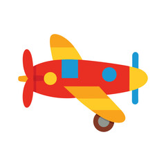 A airplane toy vector art illustration