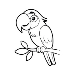 Parrot line art vector art illustration