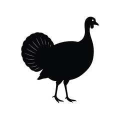 Turkey silhouette vector art illustration.