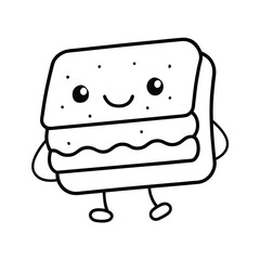 vector illustration of a sandwich
