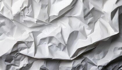 Obraz premium white crumpled paper background texture