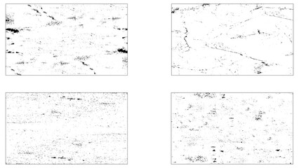 Set of Black and white grunge. Distress overlay texture. Surface dust and rough dirty wall background concept. Vector illustration.